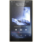 FiiO M21 portable music player, in gold, front view