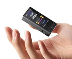 FiiO QX13 portable DAC and headphone amplifier with ES9027S Pro chip, compact design, and input/output ports.