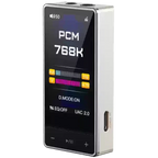 FiiO QX13 portable DAC and headphone amplifier with carbon fiber finish and ES9027S Pro chip for high-quality audio.