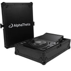AlphaTheta FLT-3000X DJ flight case with open lid, designed for CDJ-3000X, durable protective case for professional DJ equipment.