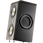 Focal Shape Twin mid-field and main monitor speakers with sleek black design and high-quality audio components.