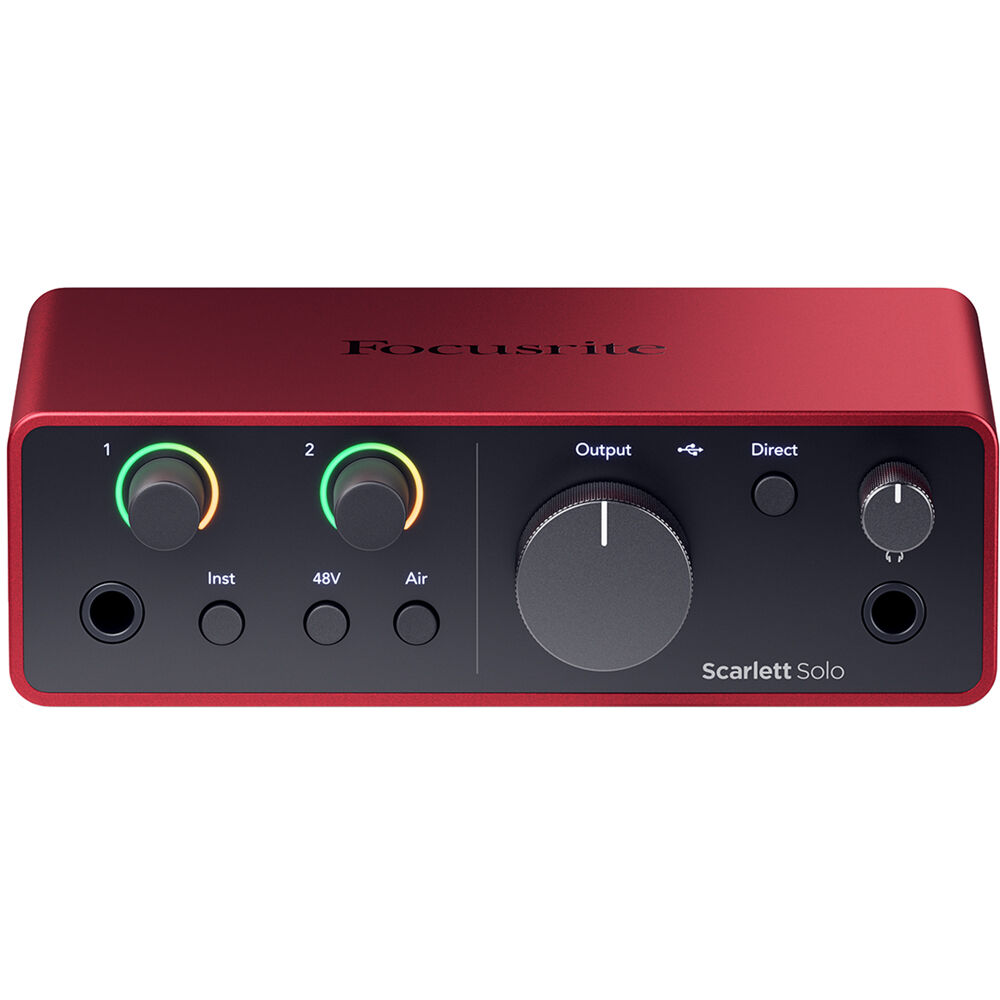 Focusrite Scarlett Solo 4th Gen USB audio interface, in black