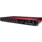 Focusrite Scarlett OctoPre Dynamic microphone preamp unit with multiple input channels and control knobs.