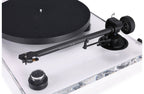 Pro-Ject XA B turntable with wooden plinth and tonearm, showcasing its sleek design and high-quality audio setup.