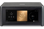 NAD M10 V3 stereo amplifier showcasing a sleek black design with control knobs and digital display on the front panel.