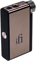 iFi Audio Go BLU portable headphone amplifier and DAC with sleek black design and compact size for premium audio quality.