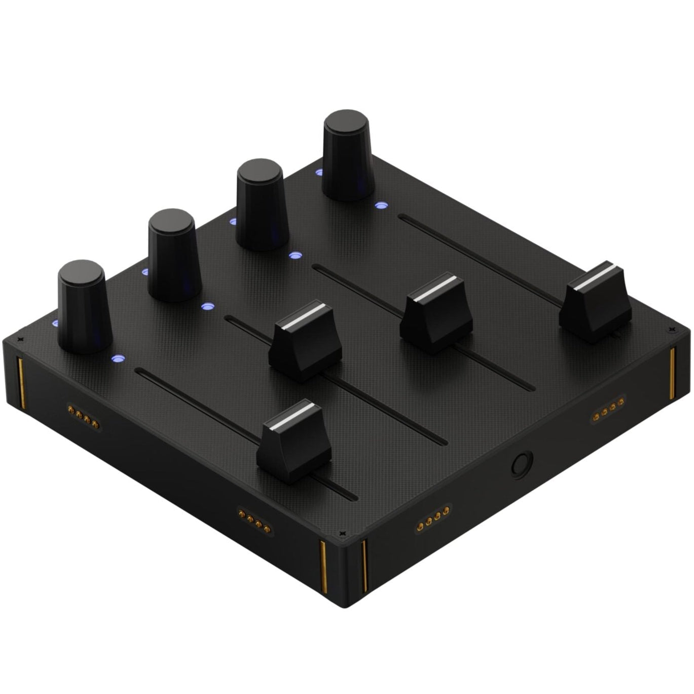 Intech Studio EF44 Detent Series 3 MIDI controller with grid interface and control knobs for music production.