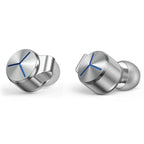 Silver FiiO FA7S in-ear headphones with sleek design and detachable cables, showcasing their premium build and fit.