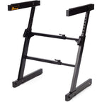 Hercules Stands KS400B keyboard stand holding a digital keyboard with adjustable height and sturdy metal construction.