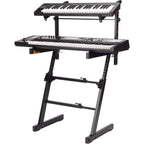 Hercules Stands KS410B keyboard stand with adjustable arms and sturdy metal construction for secure instrument support.