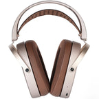 HiFiMAN HE1000 WiFi wireless headphones with sleek over-ear design and plush ear cushions, showcasing high-fidelity audio quality.