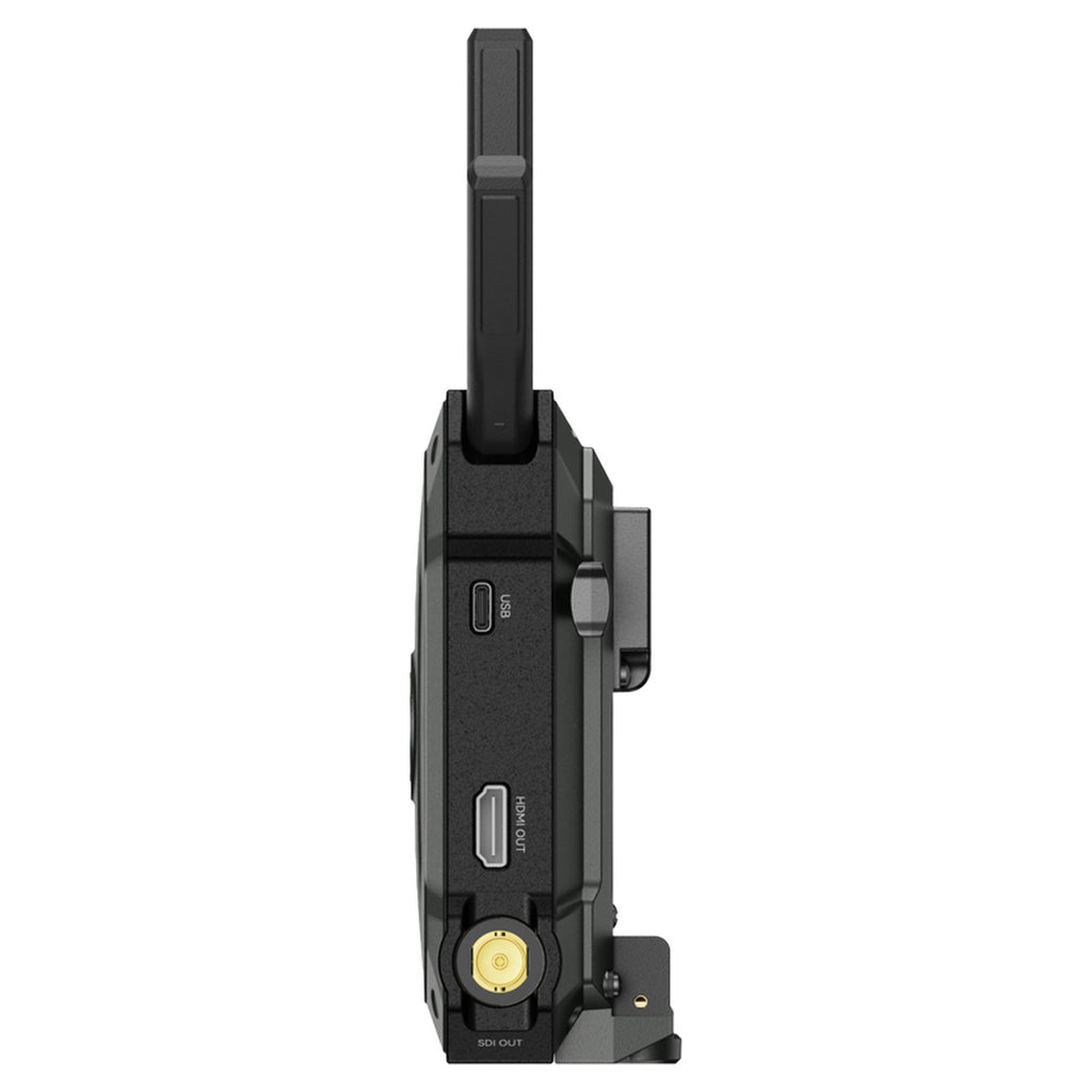 Hollyland Pyro Ultra receiver, side view with HDMI and SDI outputs