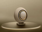 Marantz Horizon wireless speakers in champagne finish, sleek modern design with fabric grille and compact form for premium audio.