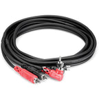 Hosa CRA-203DJ Dual RCA - Dual RCA Angled Cable 3m (with Ground Strap rca - rca cables, lifestyle shot