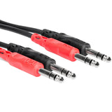 Hosa CSS-200 Dual 6,3 mm TRS – Dual 6,3 mm TRS stereo kabelis