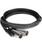 Hosa CYX-403M 3.5mm TRS - Dual XLR-Male Y-Cable 3m trs - xlr cables, coiled view