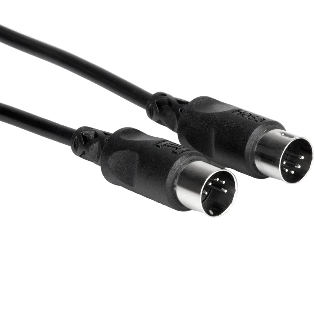 Hosa MID-301BK MIDI Cable 0.3m, full cable view