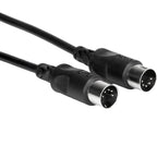 Hosa MID-301BK MIDI Cable 0.3m, full cable view