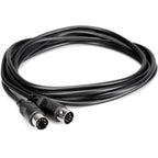 Hosa MID-303BK MIDI Cable 1m, in black, coiled