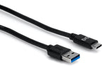 Hosa USB-306CA SuperSpeed USB 3.0 (Gen2) Type C - Type A Cable 1.8m usb cables, red alternate view 3