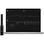 IK Multimedia ARC X room calibration software with measurement microphone for accurate acoustic tuning and sound optimization.