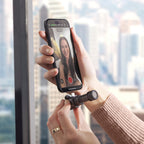 Rode VideoMic ME-C+ portable microphone plugged into a smartphone, designed for iOS and Android devices for high-quality audio recording.