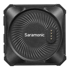 Saramonic BlinkMe B2 creator wireless microphone system with compact transmitter and receiver for high-quality audio recording.