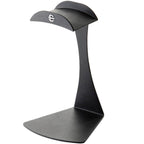 K&M 16075 headphone stand, lifestyle setup, in black