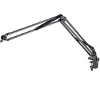 K&M 23840 microphone desk arm, side view of boom arm