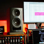 Kali Audio IN-5 active nearfield monitor, front view, black