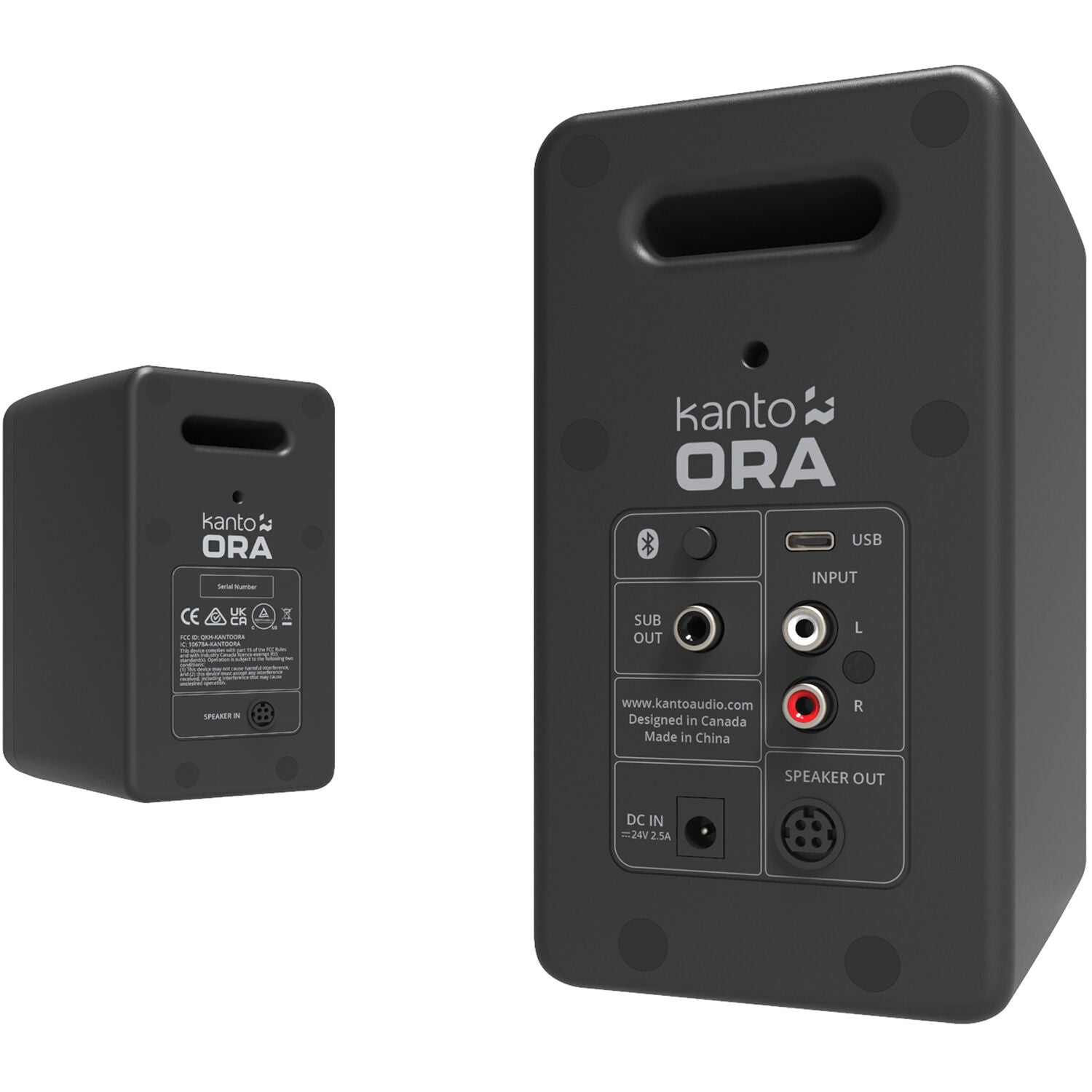 Kanto Audio Ora desktop speakers, in black