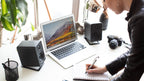Kanto Audio S2 desktop speaker stands, in black