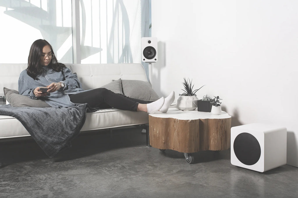 Kanto Audio SUB8V subwoofer in white