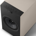 KEF Coda W active bookshelf speakers, detail view.