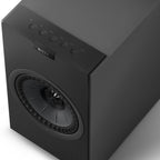 KEF Coda W active bookshelf speakers, detail view.