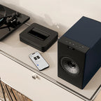 KEF Coda W active bookshelf speakers, detail view.