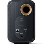 KEF LSX II, active bookshelf speakers, back, carbon black