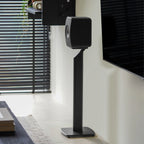 KEF LSX II wireless bookshelf speakers, in black, lifestyle