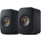 KEF LSX II, active bookshelf speakers, carbon black