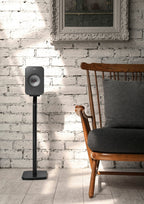 KEF S1 speaker stands for KEF LSX speakers, featuring sleek design and sturdy construction for optimal audio positioning.