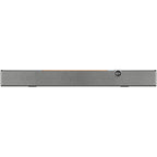 Klipsch Flexus Core 100 soundbar, front grille view walnut.