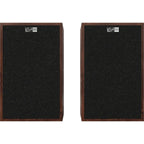 Klipsch Rebellion bookshelf speakers (pair) with magnetic black cloth grilles and Klipsch 80 anniversary badge