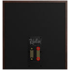 Klipsch Rebellion rear panel with Rebellion nameplate and dual binding posts