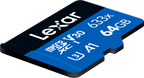 Lexar 633X 64GB microSDHC/SDXC V30 microSD card, view 3