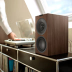 KEF Q3 Meta passive bookshelf speakers with sleek black finish and compact design, ideal for home audio systems