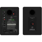 Mackie CR3.5 desktop speakers, rear panel inputs in black