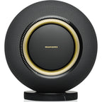 Marantz Horizon wireless speakers in sleek black finish, featuring modern design and multiple connectivity options.