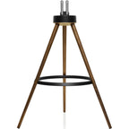 Marantz Horizon Tripod speaker stands in American Walnut finish, showcasing sleek wooden design for home audio setup.