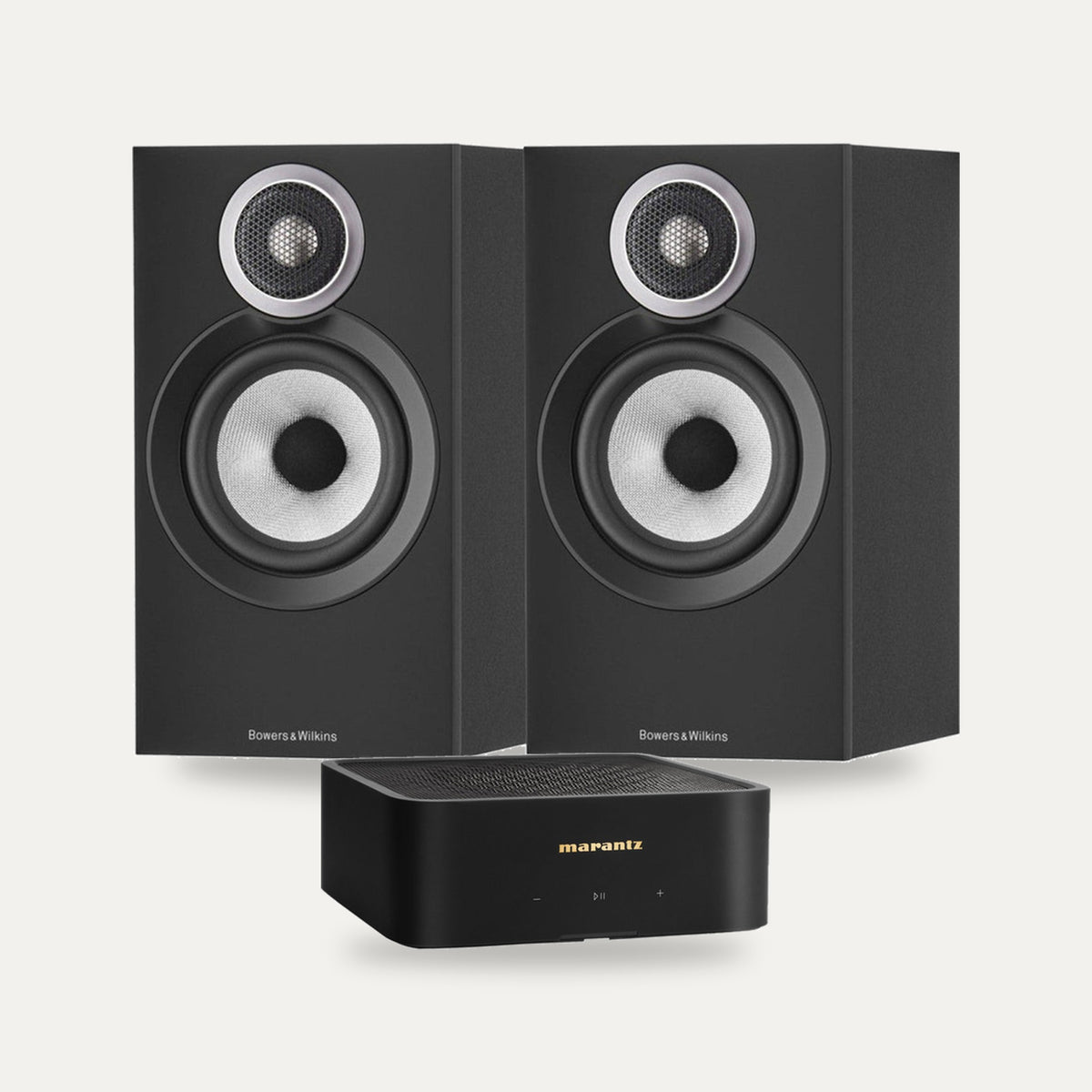 Marantz MODEL M1 + Bowers & Wilkins 607 S3 Streaming System – Speaker Finish Black