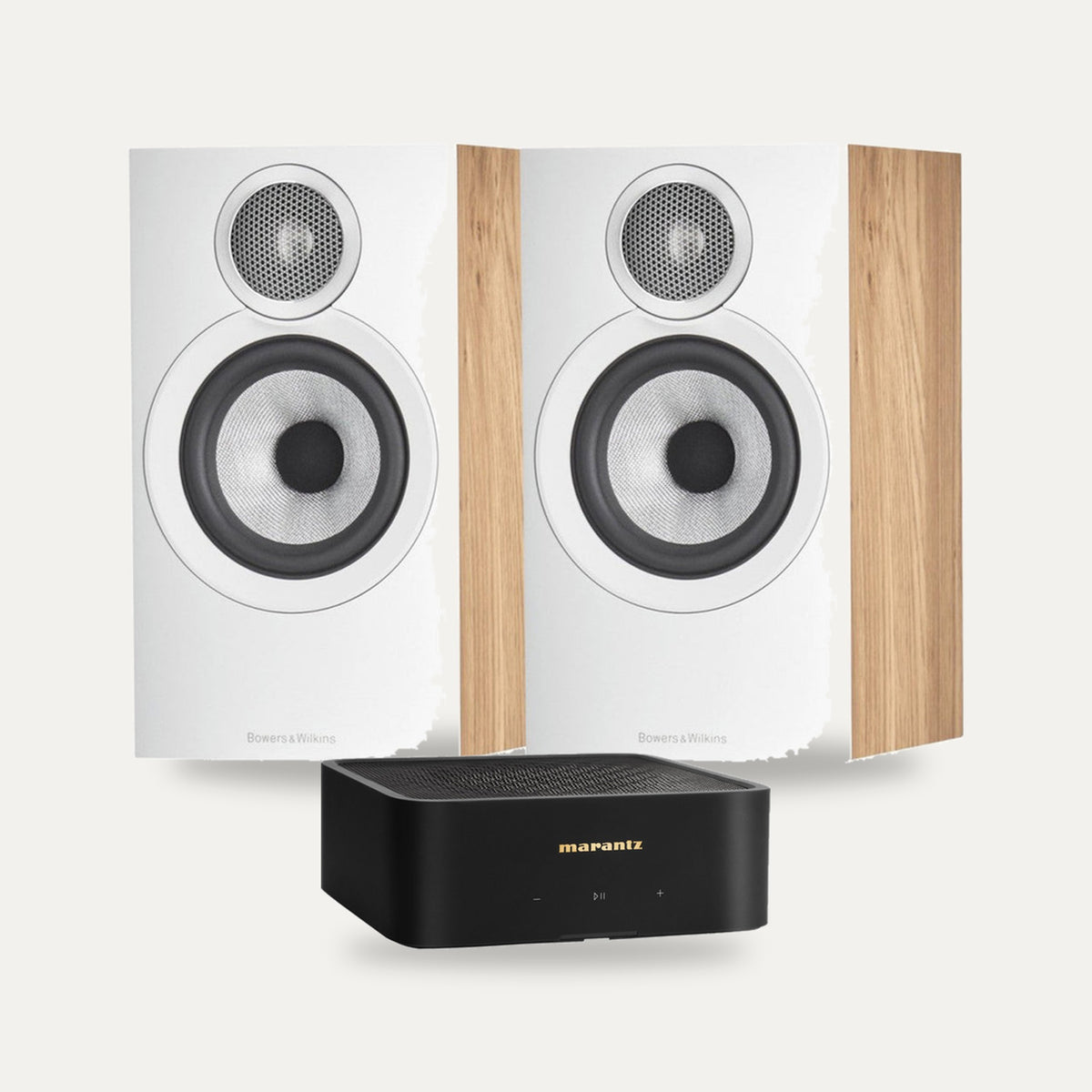 Marantz MODEL M1 + Bowers & Wilkins 607 S3 Streaming System – Speaker Finish Oak